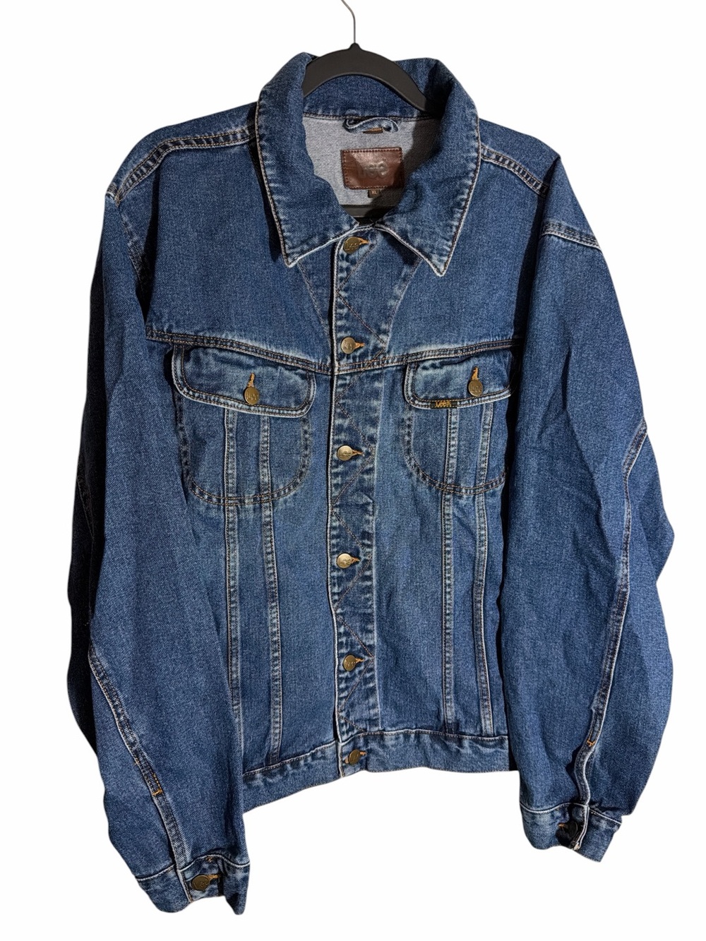 Lee Denim Jacket Mens XL Blue Trucker Classic Western Jean Jacket